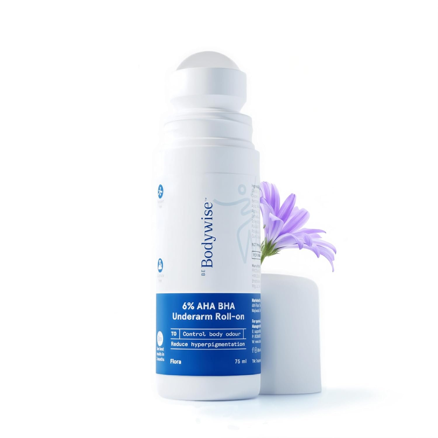 Be Bodywise 6% AHA BHA Underarm Roll-on Deodorant for Even Tone Skin,Reduces Body Odor & Pigmentation | 1% Mandelic, 4% Lactic, 1% Salicylic & Kojic...